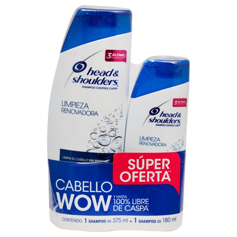 Shampoo Head & Shoulders Limpieza Renovadora 375 Ml- Sh Limpieza Renovadora 180 Ml 7500435126809 perfil 2