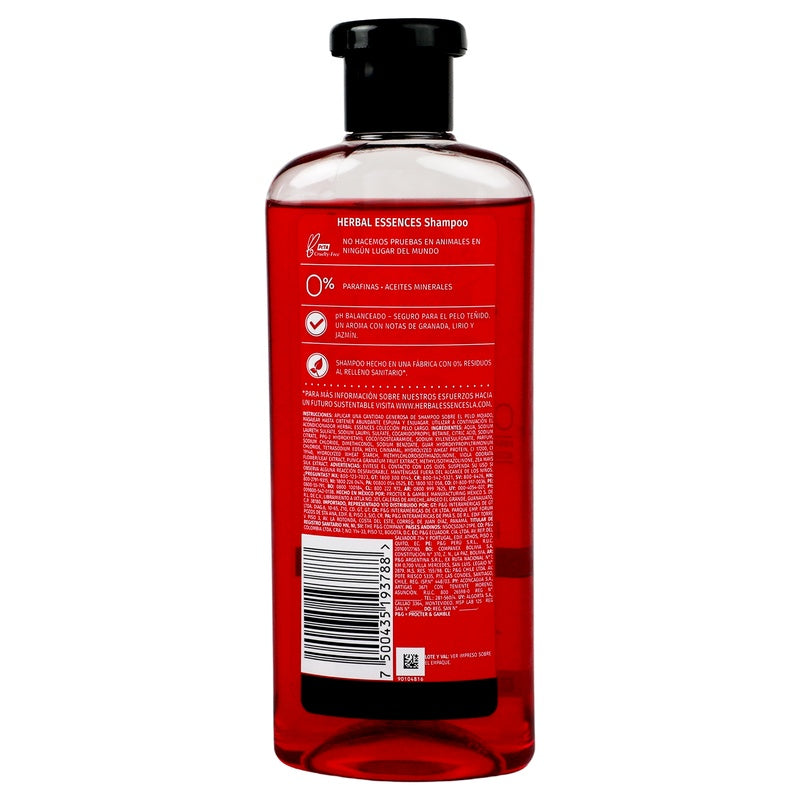 Shampoo Herbal Ess Granada-Proteina Vegana 400 Ml