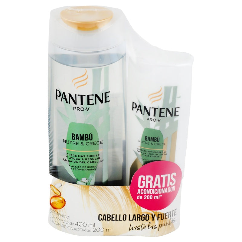 Shampoo Pantene Bambu 400 Ml + Acondicionador Bambu 200 Ml 7500435159494