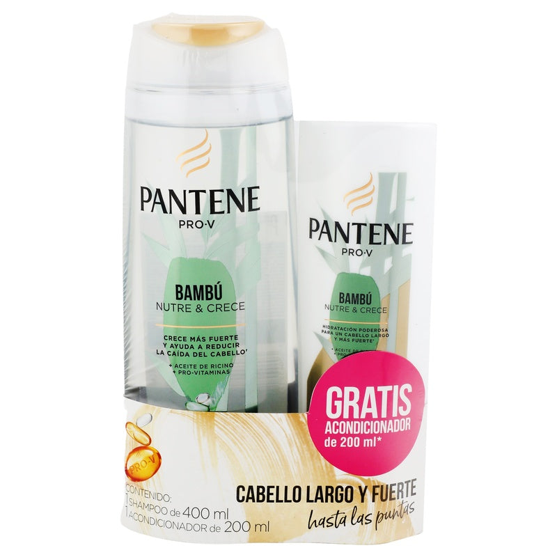 Shampoo Pantene Bambu 400 Ml + Acondicionador Bambu 200 Ml 7500435159494 perfil 2