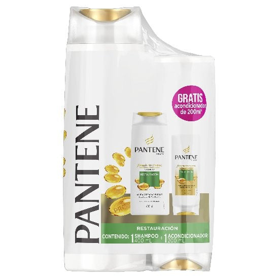 Shampoo Pantene Restauracion 400 Ml + Acondicionador Restauracion 200 Ml 7500435131247