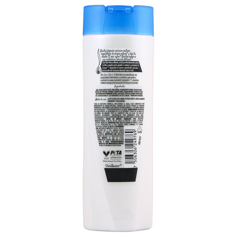 Shampoo Sedal Col-Nat Aloe-Mta 180 Ml 7506306249769 perfil 2
