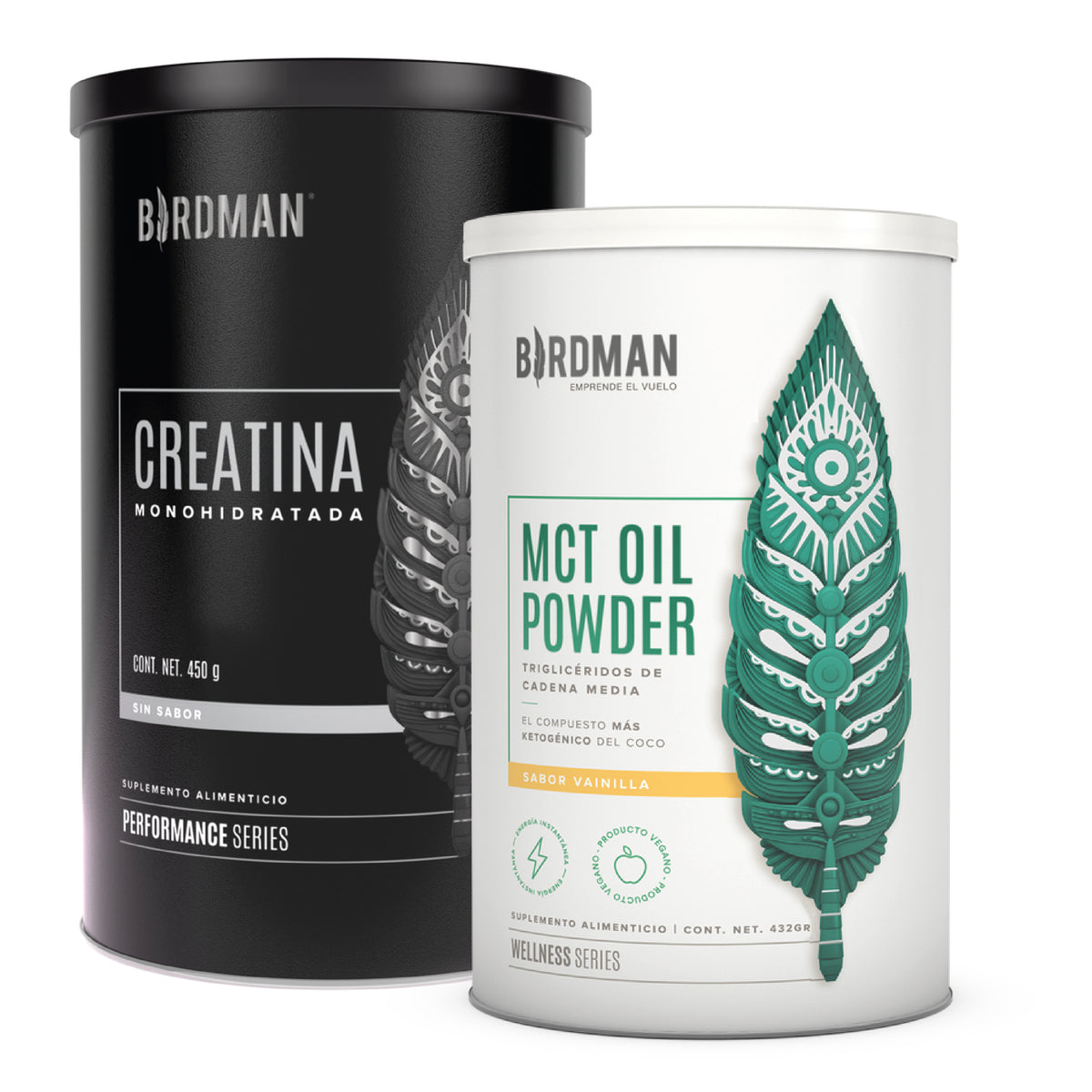 Pack Bs Mct Oil Powder Vainilla 432 G + Creatina Monohidratada 450 G Birdman
