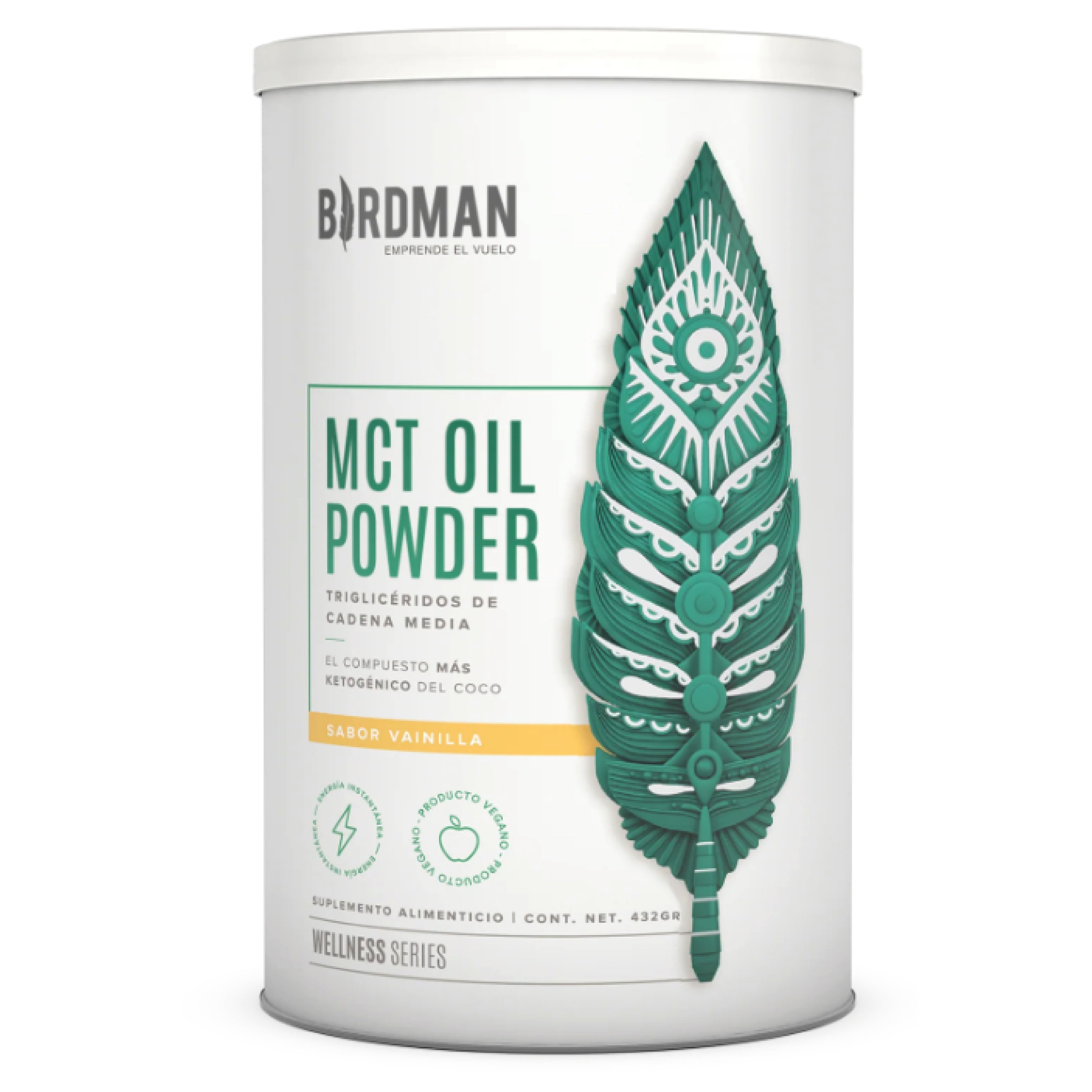 Bs Mct Oil Powder Vainilla Polvo 432 G Birdman