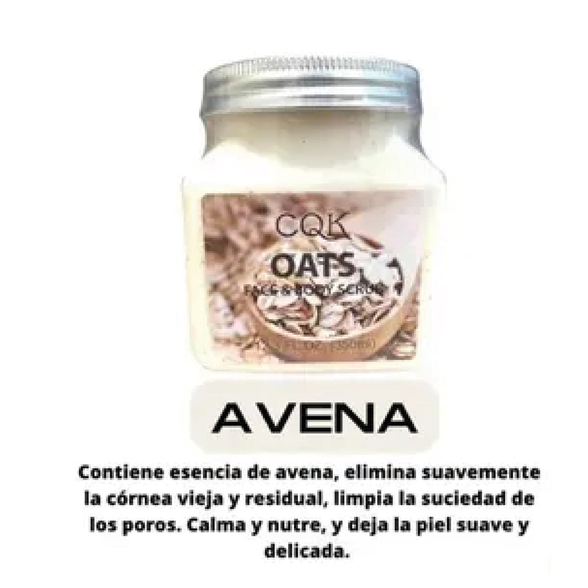 Exfoliante Facial Y Corporal Avena 350 G Hidrata Aclara Manchas,Arrugas