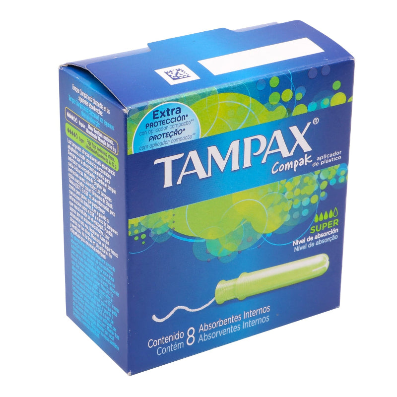 Tampones Tampax Compak Sup 8 4015400151715 costado