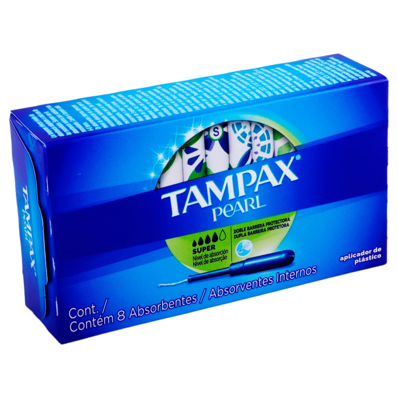 Tampones Tampax Pearl Super Absorbentes Con 8 Piezas