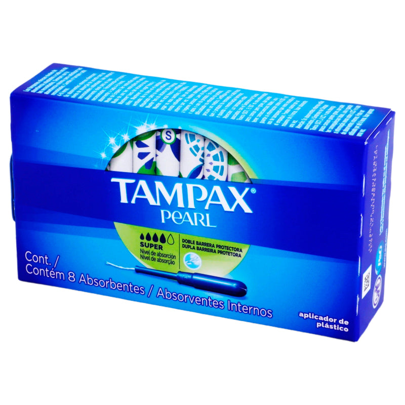 Tampones Tampax Pearl Super Absorbentes Con 8 Piezas