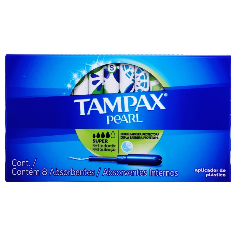 Tampones Tampax Pearl Super Absorbentes Con 8 Piezas 7506295369387
