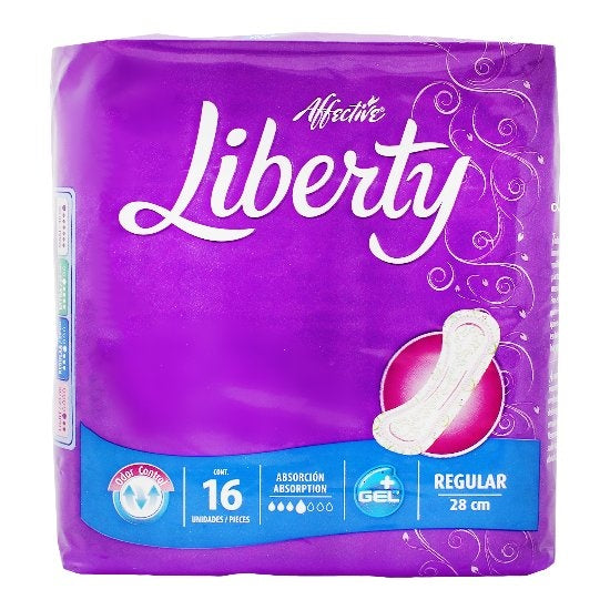 Toallas Sanitarias Affective Liberty Incontinencia Regular Con 16 Piezas 013117013641