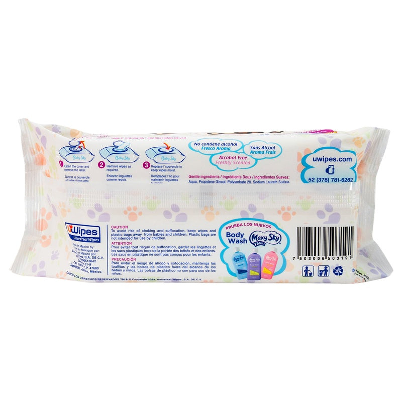 Toallitas Humedas Baby Animalitos Con 80 Piezas 7503006503191 perfil 3