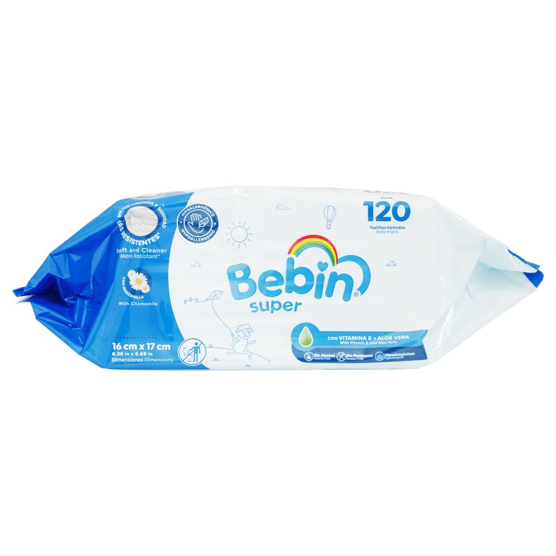 Toallitas Humedas Bebin Super Con 120 Piezas 619585107013 perfil 4