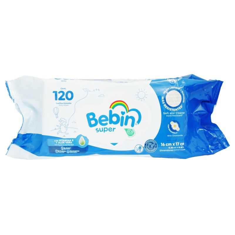 Toallitas Humedas Bebin Super Con 120 Piezas 619585107013 perfil 7
