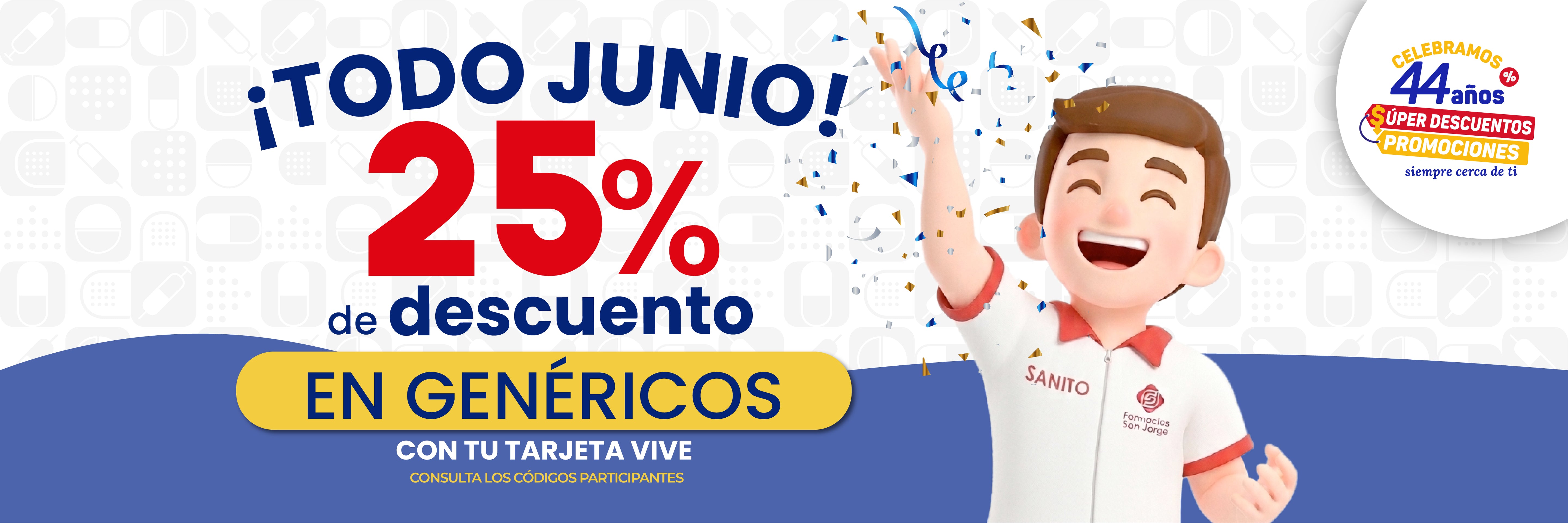 Todo junio 25% de descuento en genericos