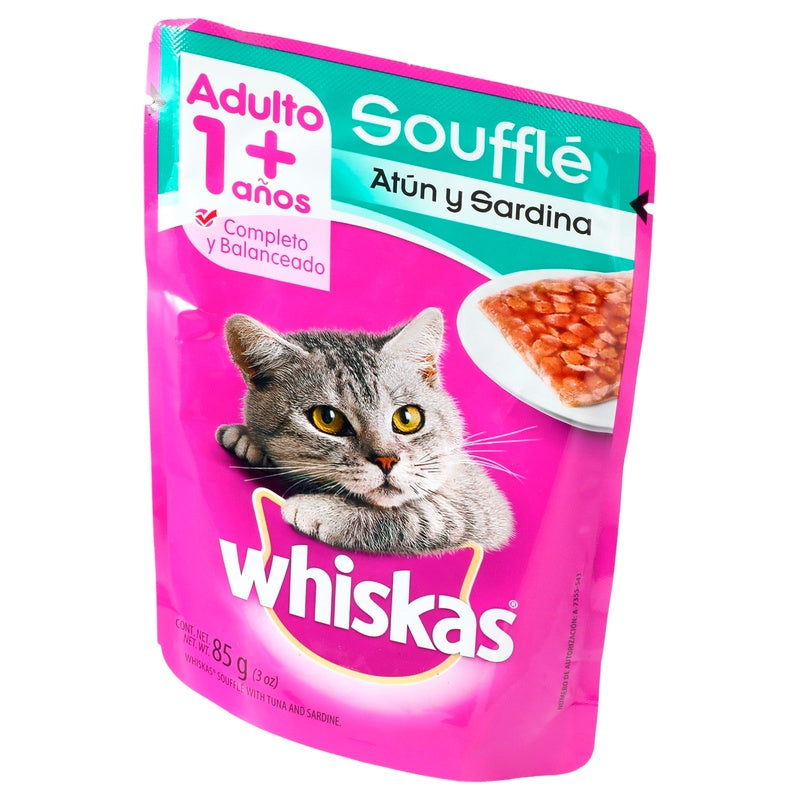 Whiskas Pillow Pouch Souffle Atun & Sardina 85 G 7506174504373