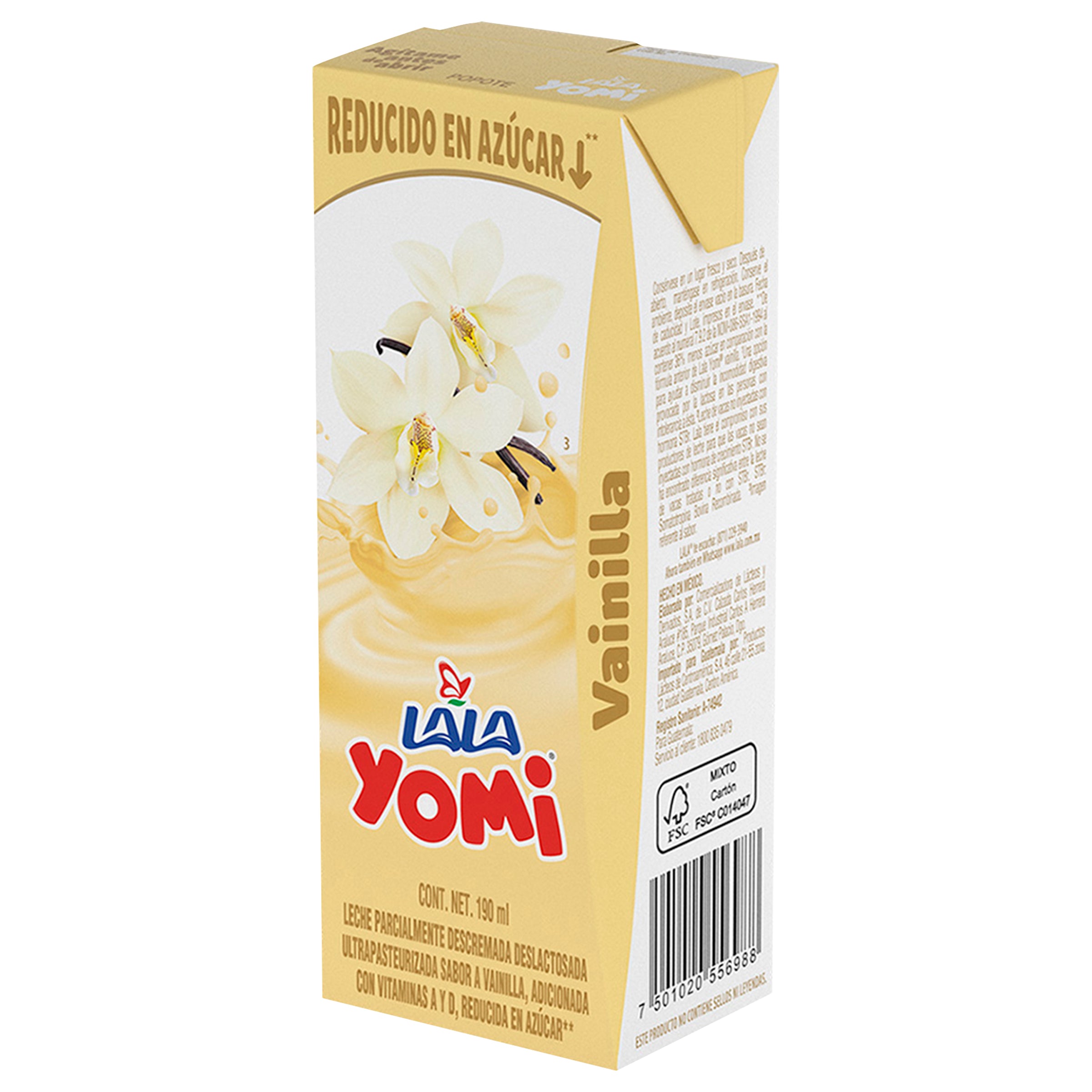 Yomi Lala Vainilla 190 Ml 7501020556988 costado 3