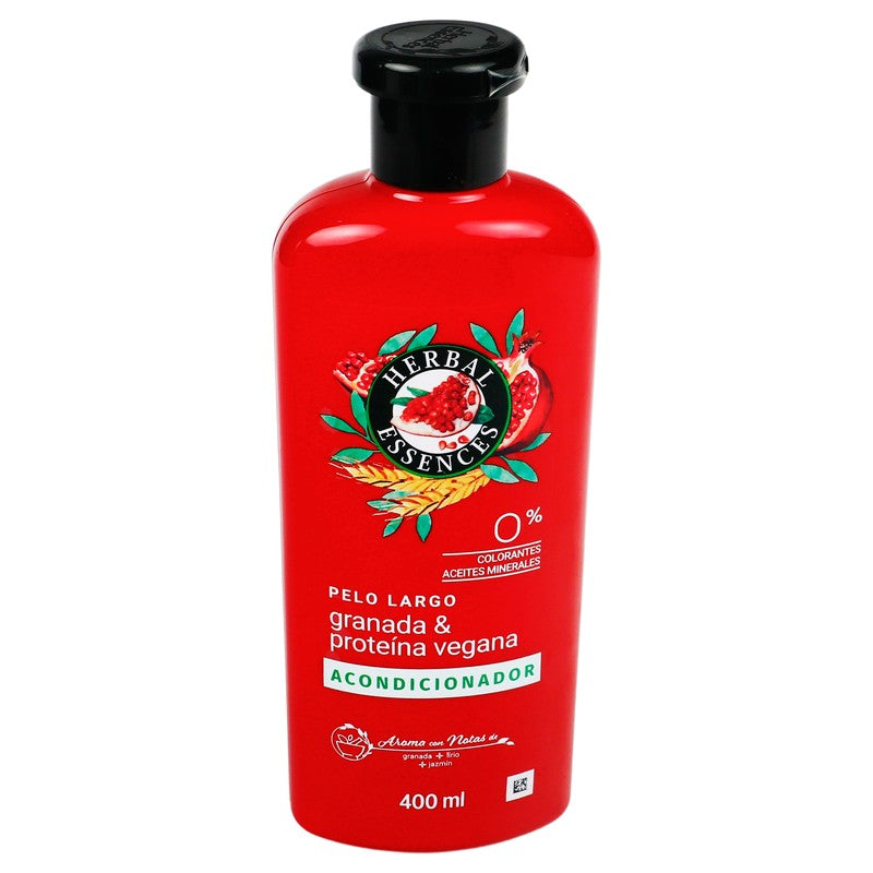 Acond Herbal Essences Granada Y Proteina Vegana 400 Militros