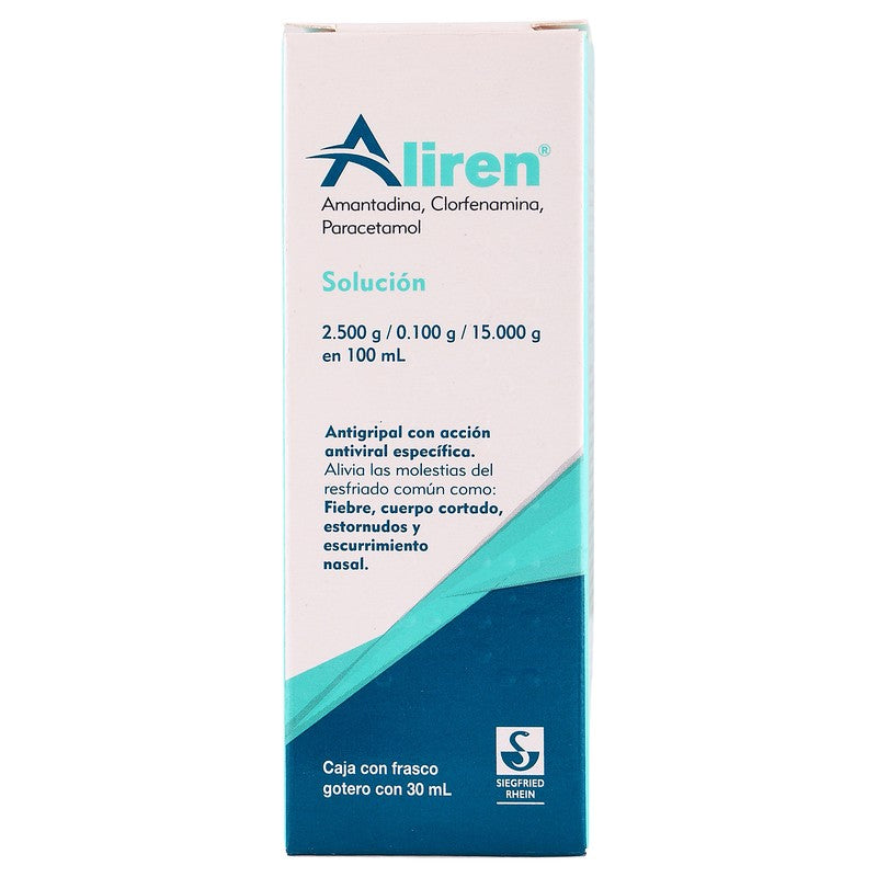 Aliren 30 Ml - Gotas Pediátricas Amantadina, Paracetamol Y Clorfenamina 7501300420565