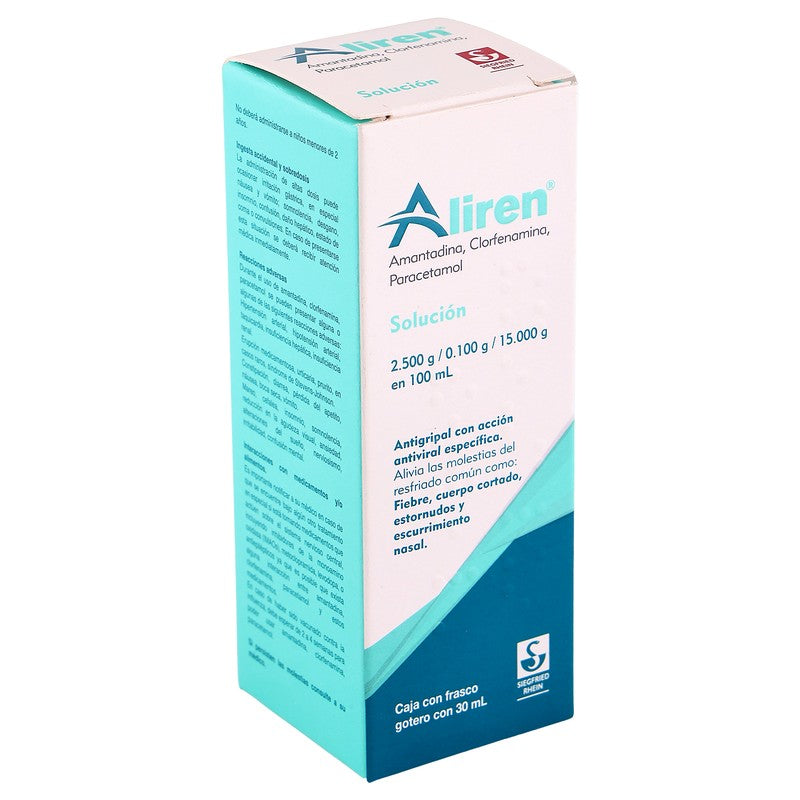 Aliren 30 Ml - Gotas Pediátricas Amantadina, Paracetamol Y Clorfenamina 7501300420565 2