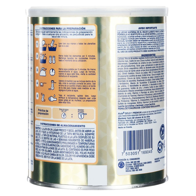 Alula Gold 1 Premium 0-6 Meses 400 G 7503051169045 7