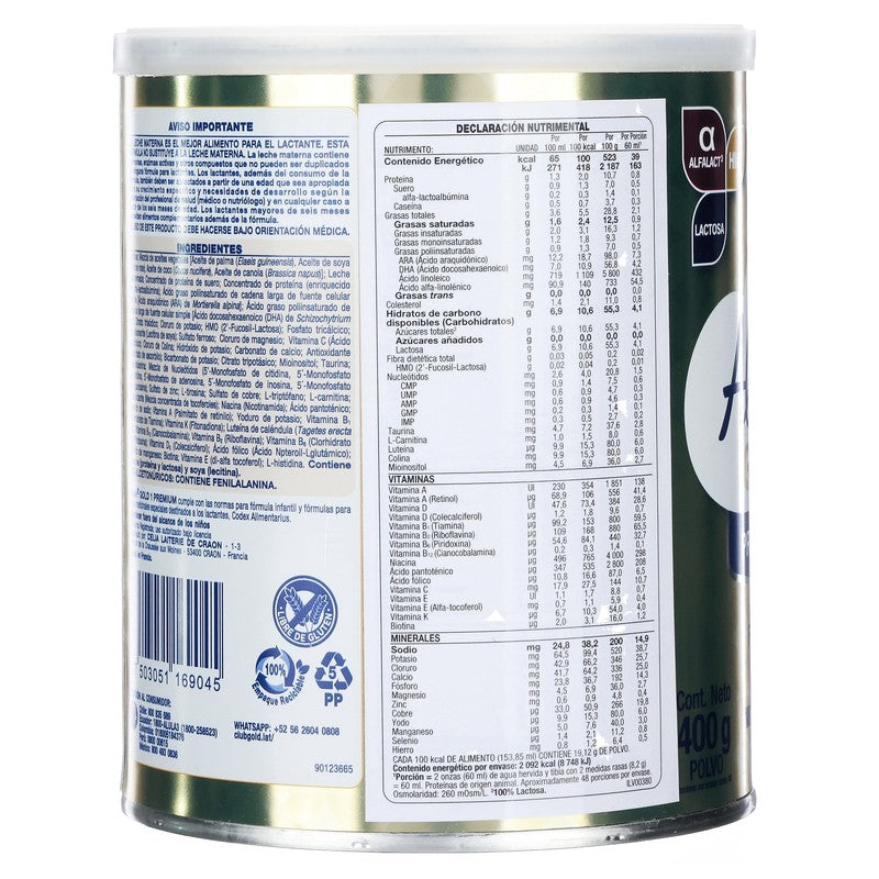 Alula Gold 1 Premium 0-6 Meses 400 G 7503051169045 8