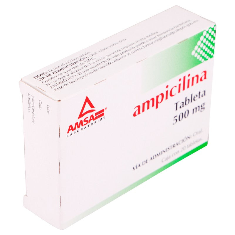 Am Ampicilina 500 Mg Tabletas 20 Generico Amsa 7501349021594 2