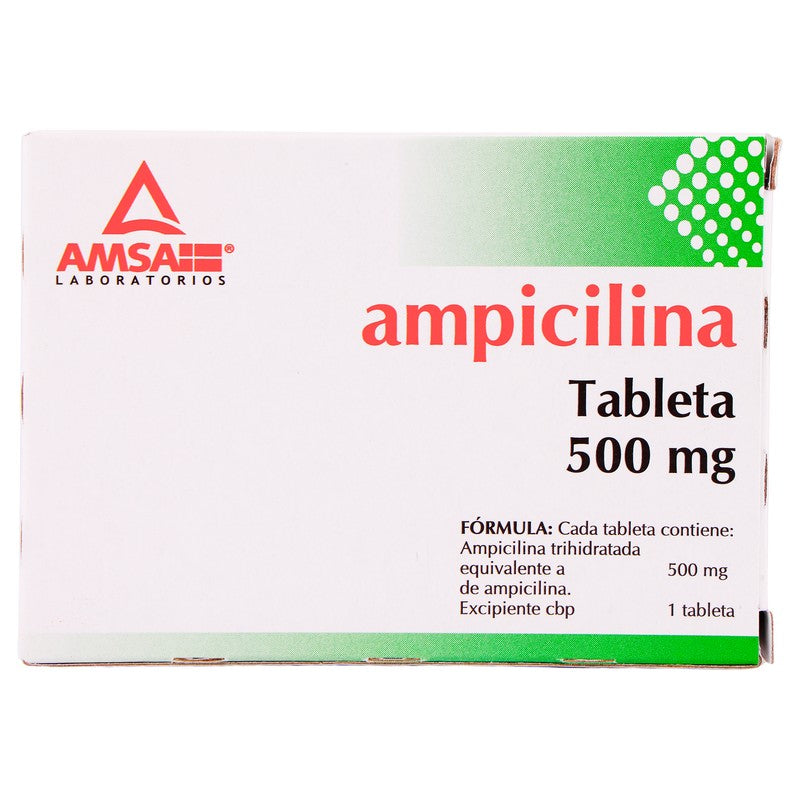 Am Ampicilina 500 Mg Tabletas 20 Generico Amsa 7501349021594 7