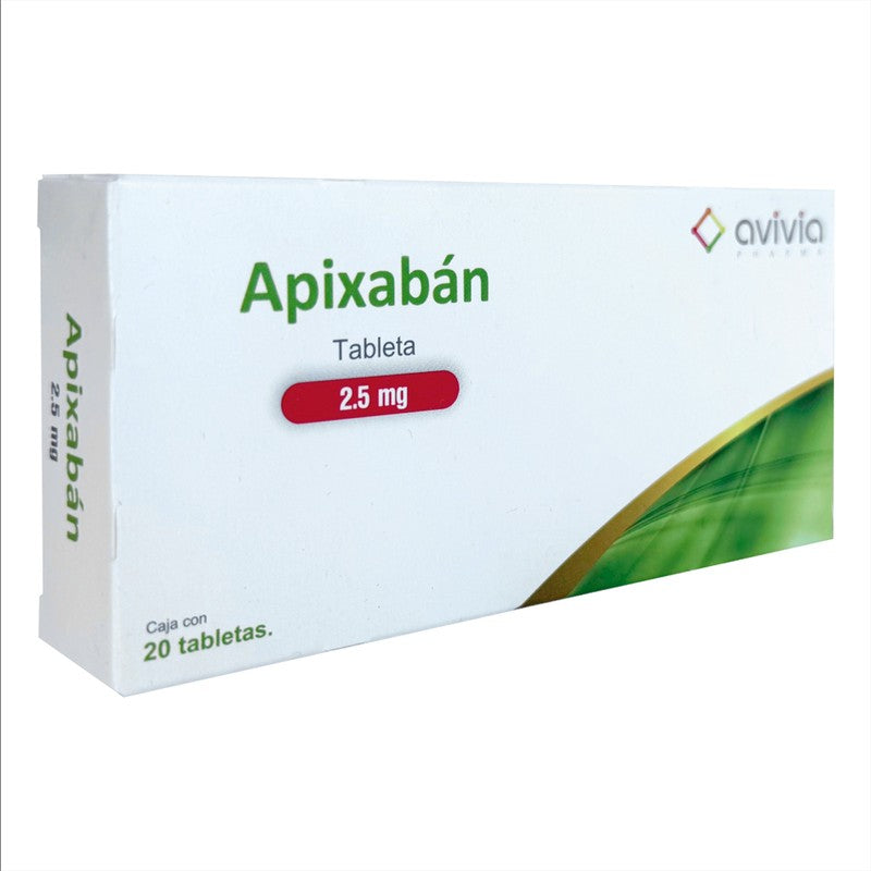 Apixaban 2.5 Mg Con 20 Tabletas Avivia 7506513600957 2