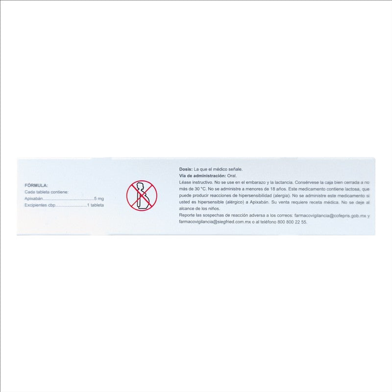 Apixaban 5 Mg Con 20 Tabletas Avivia 7506513600971 3