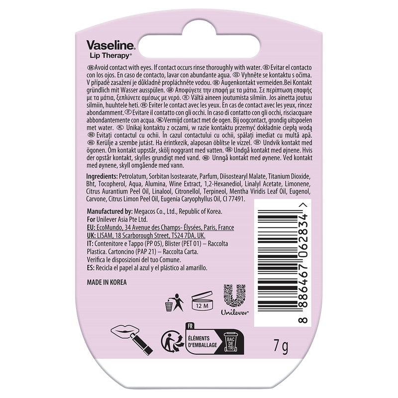 Balsamo Labial Vaseline Pink Bubbly 7 G 8886467062834 4