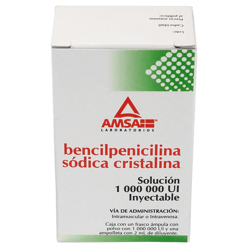 Bencilpenicilina Sodica Cristalina 1000000 Ui Ampula 2 Ml Amsa