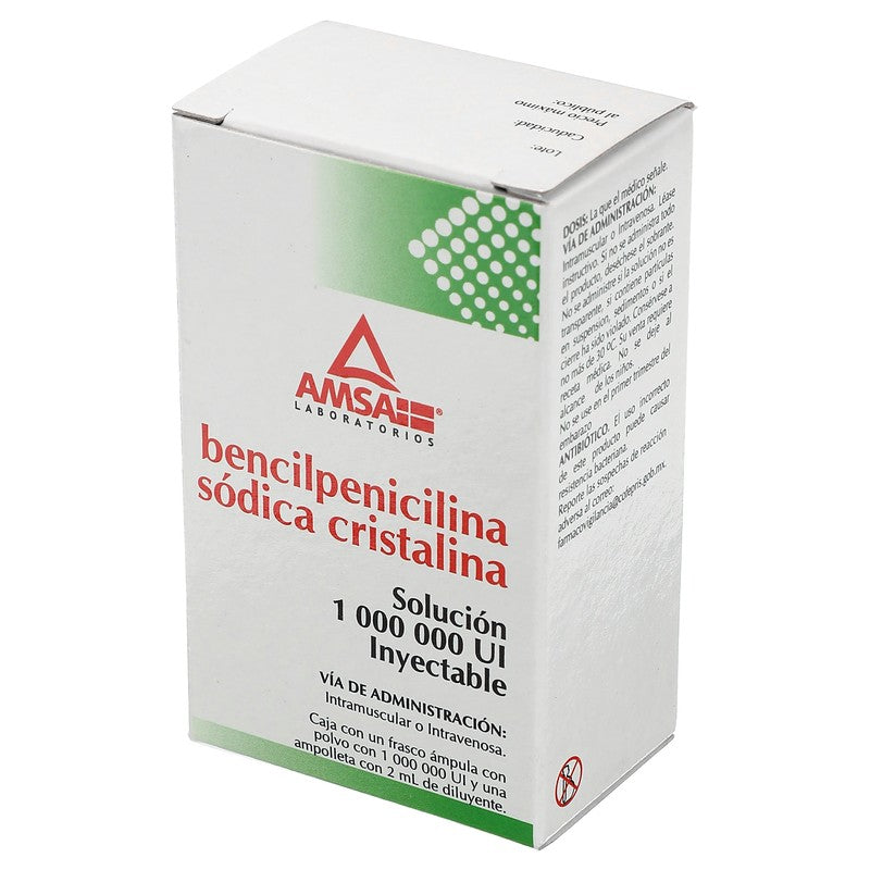 Bencilpenicilina Sodica Cristalina 1000000 Ui Ampula 2 Ml Amsa