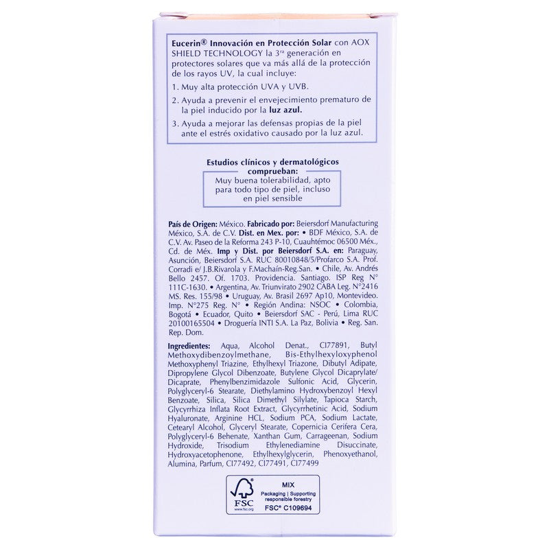 Bloqueador Eucerin Fps 50 Hydrofluido Claro 50 Ml 4006000127026 10