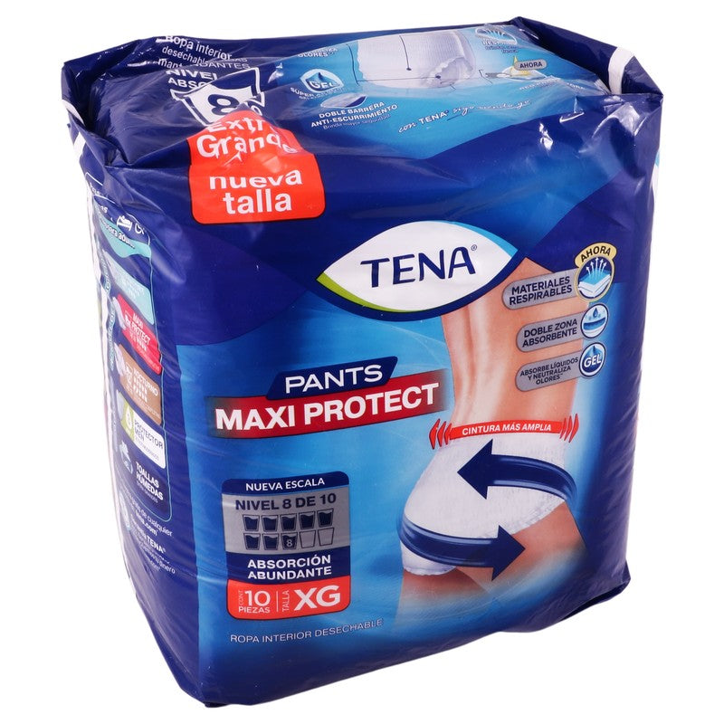 Calzon Tena Pants Maxima Proteccion Xgrande Con 10 Piezas 7501019055201 2