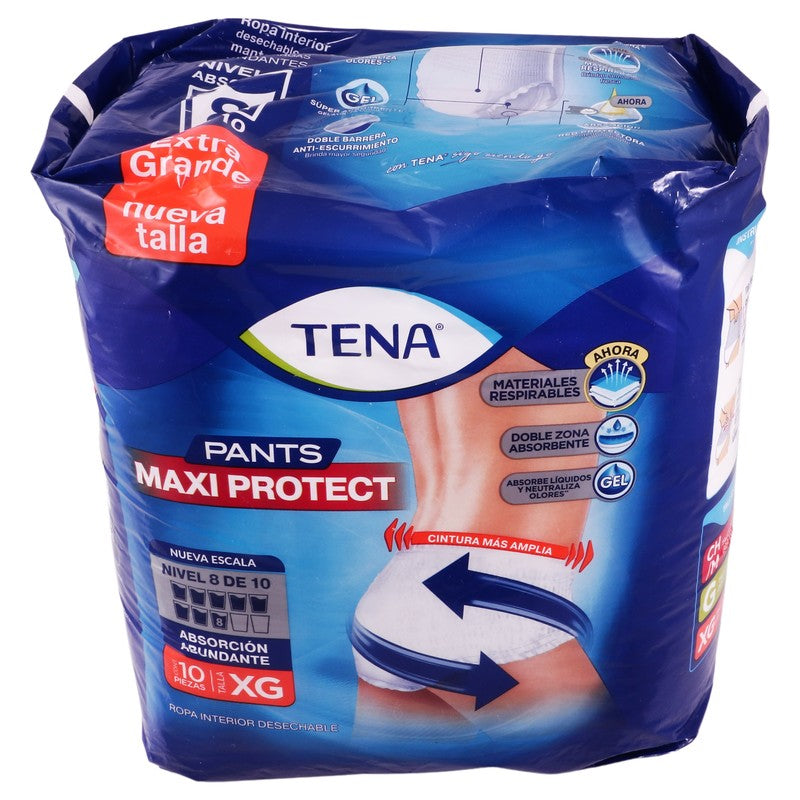 Calzon Tena Pants Maxima Proteccion Xgrande Con 10 Piezas 7501019055201 3