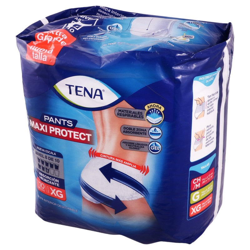 Calzon Tena Pants Maxima Proteccion Xgrande Con 10 Piezas 7501019055201 4