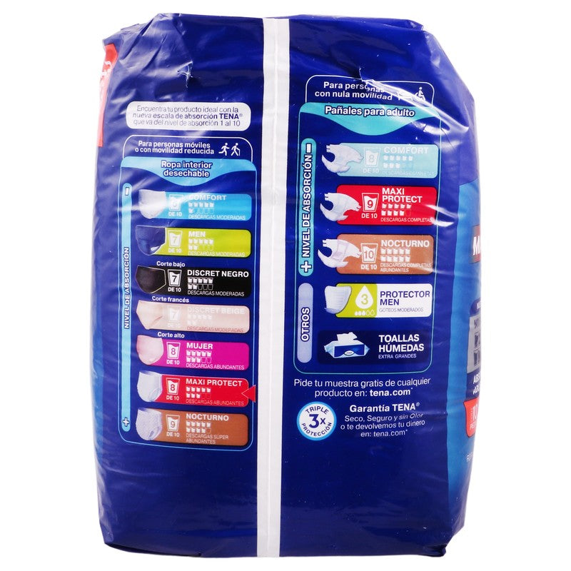 Calzon Tena Pants Maxima Proteccion Xgrande Con 10 Piezas 7501019055201 8
