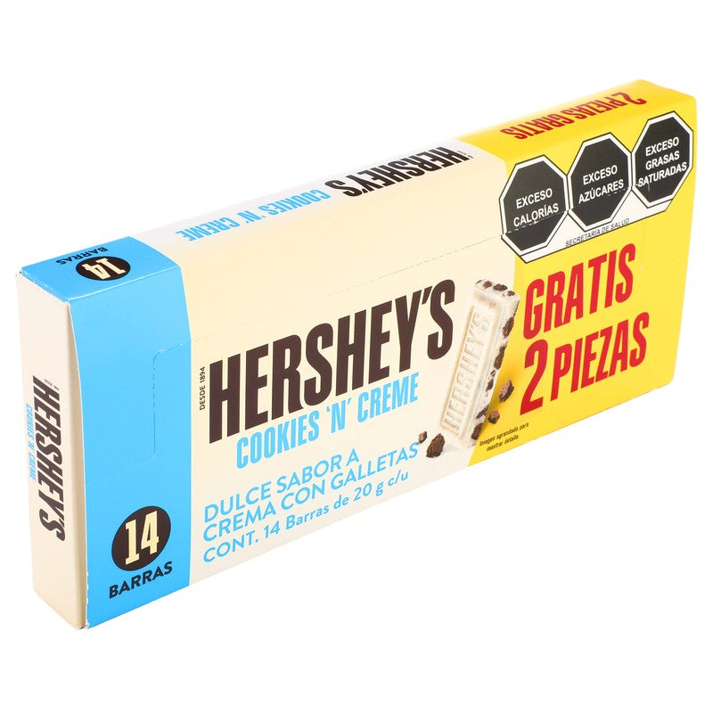 Chocolate Hersheys Cookies N Creme Con 14 Barras 20G 7501024514977 2