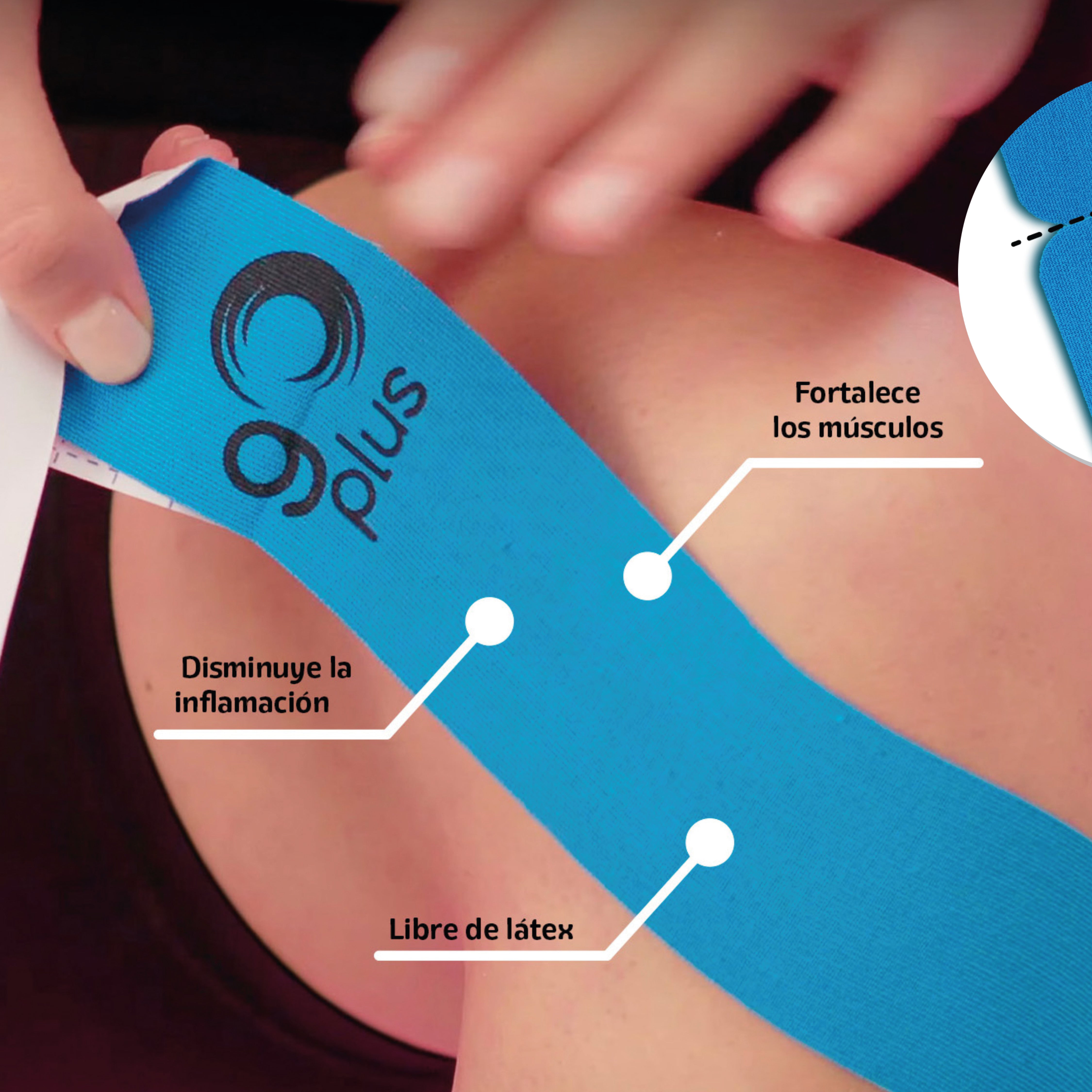 Cinta Kinesiologica Go Plus Azul Rollo 5 Cm 20 Tiras