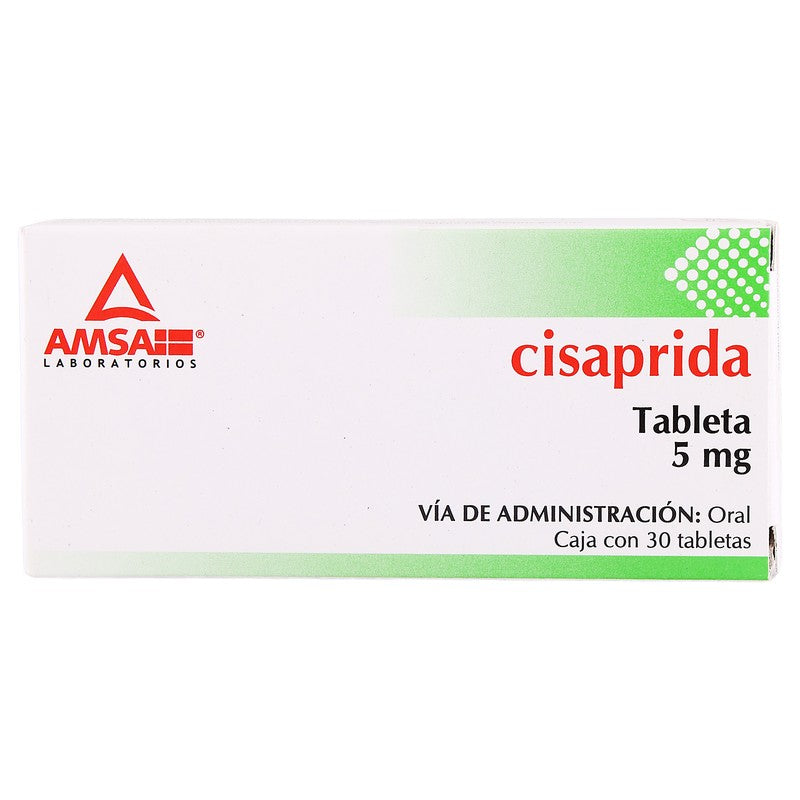 Cisaprida 5 Mg Con 30 Tabletas Amsa 7501349028326