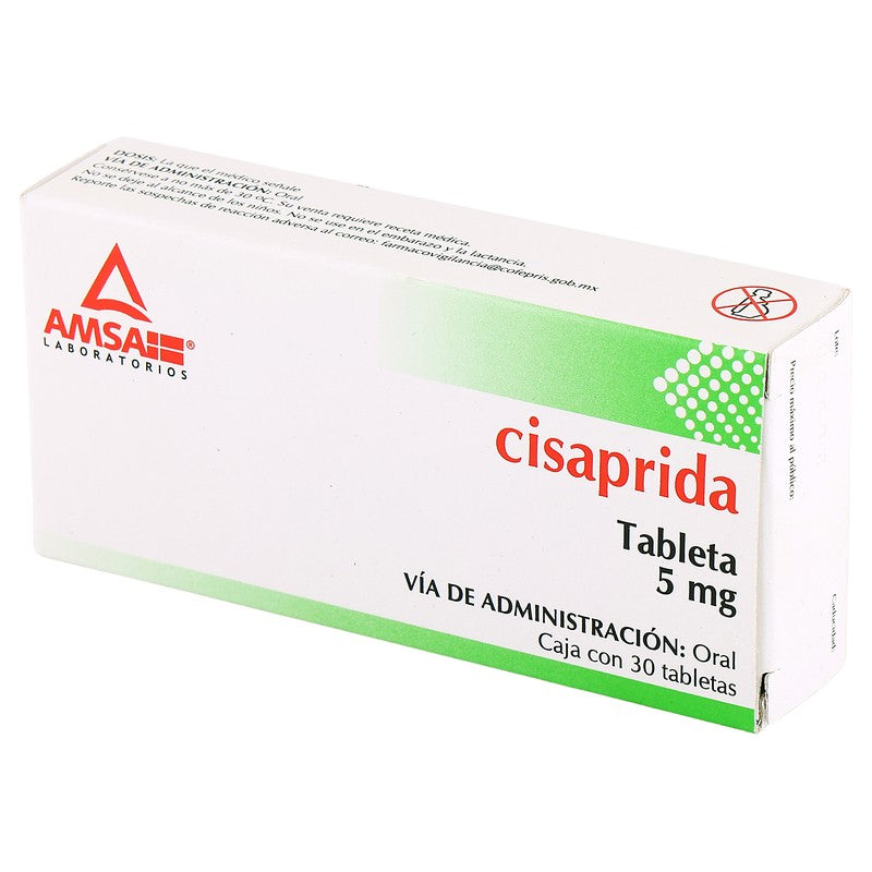 Cisaprida 5 Mg Con 30 Tabletas Amsa 7501349028326 7