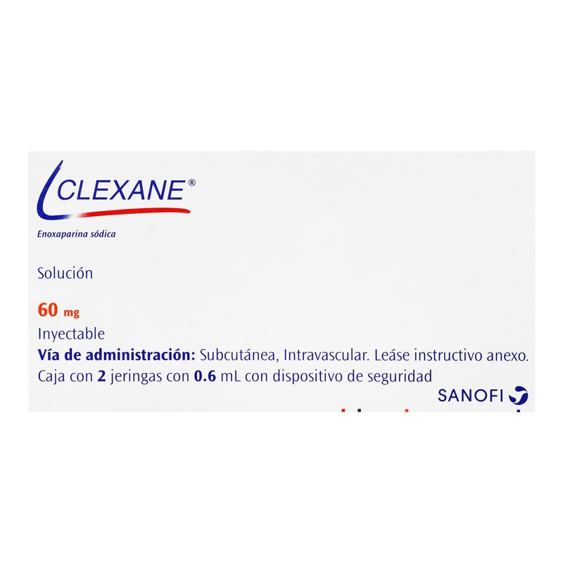 Clexane 60 Mg Con 2 Jeringas Prellenadas 7501072350299