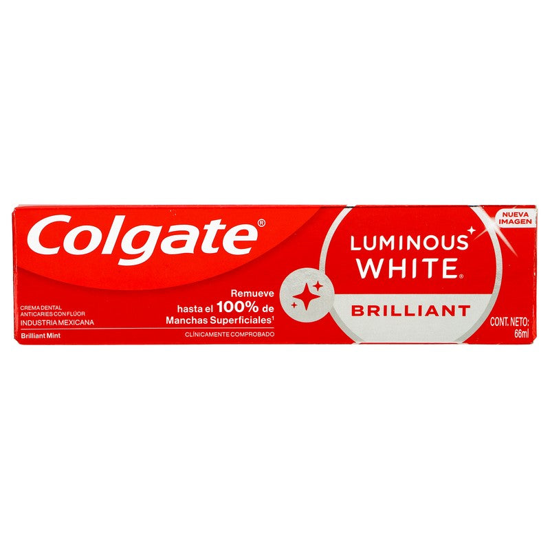 Crema Dental Colgate Luminous White Brilliant 66 Ml 7509546698137
