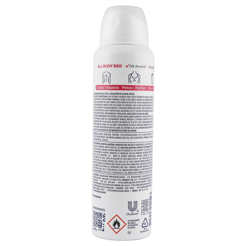 Desodorante Rexona All Body Wildrose 150 Ml 7791293051543 7