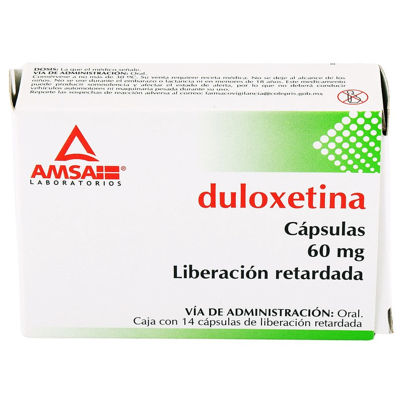 Duloxetina 60 Mg 14 Capsulas Liberacion Prolongada Amsa 7501349021624 3