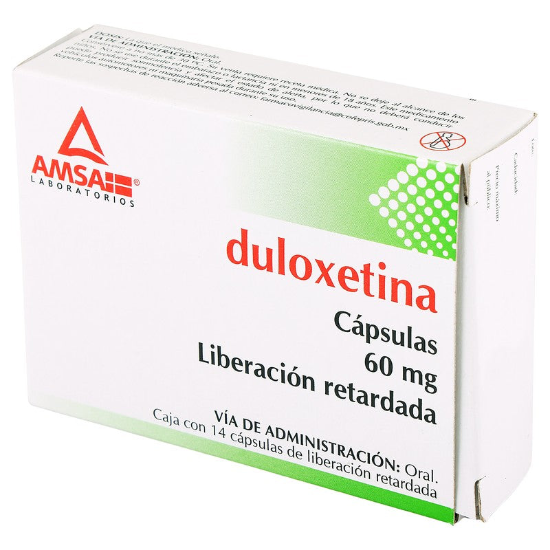 Duloxetina 60 Mg 14 Capsulas Liberacion Prolongada Amsa 7501349021624 4