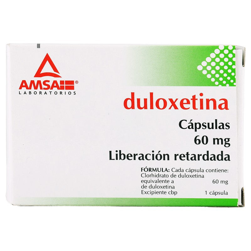 Duloxetina 60 Mg 14 Capsulas Liberacion Prolongada Amsa 7501349021624 7