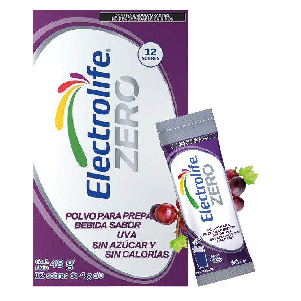 Electrolife Zero Mx Polvo Uva Con 12 Sobres