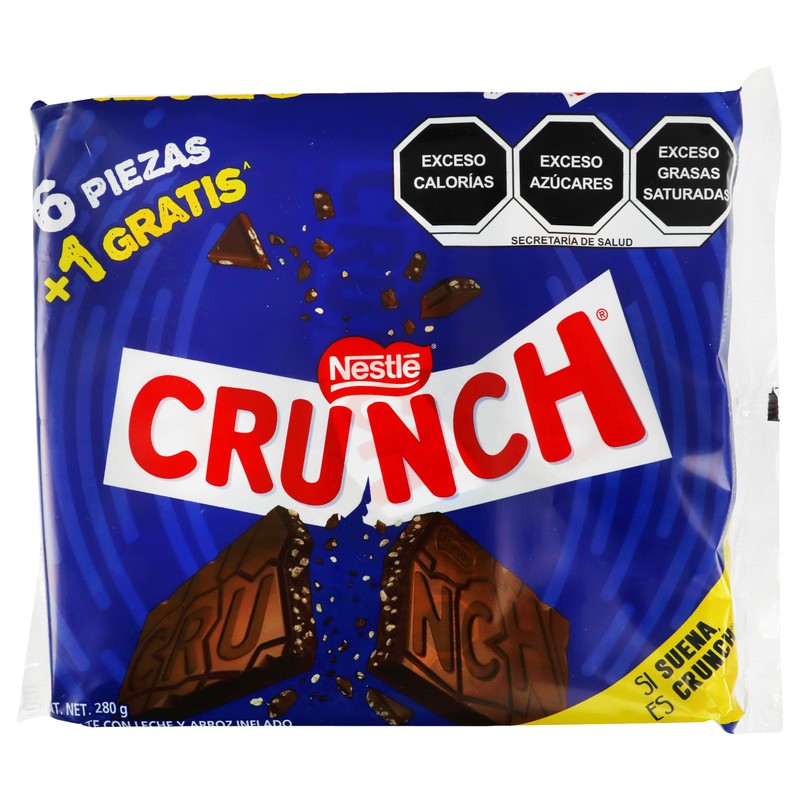Exhibidor Chocolate Crunch 40 G Con 6 Piezas 7501058632272