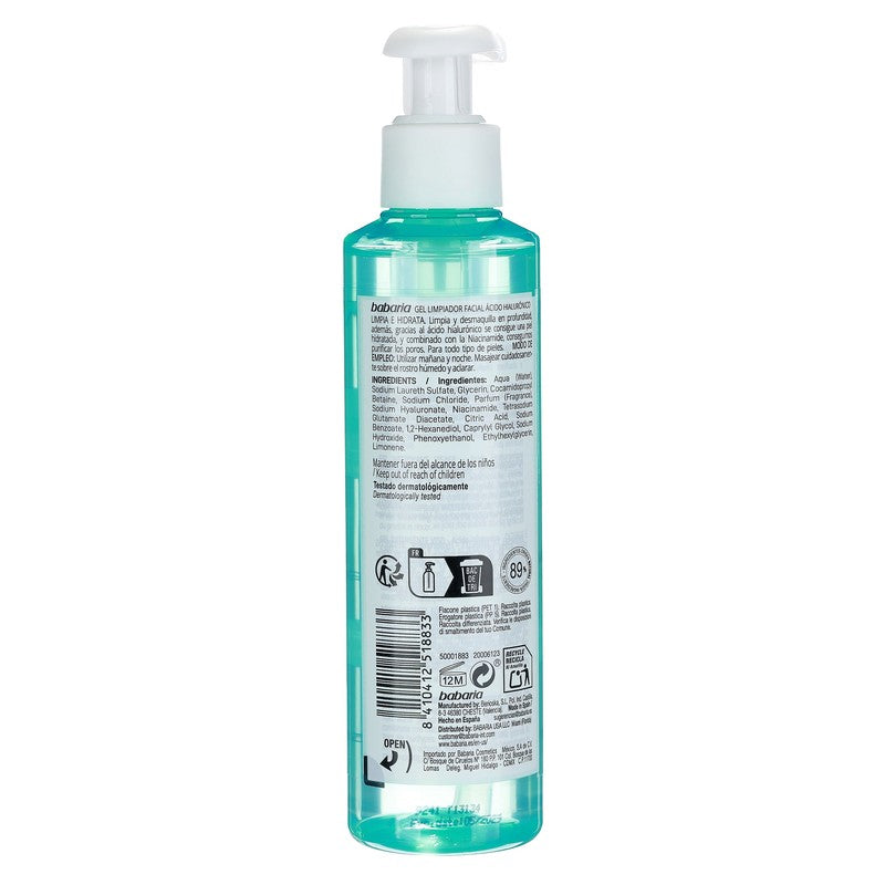 Gel Babaria Limpieza Facial Acido Hyaluronico 200 Ml 8410412518833 7